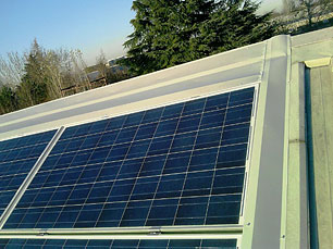 Foto 2 impianto fotovoltaico 44 Kw su tetto piano capannone artigianale